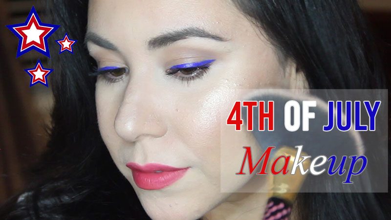 4th of july makeup: blue eyeliner, artliner 24h