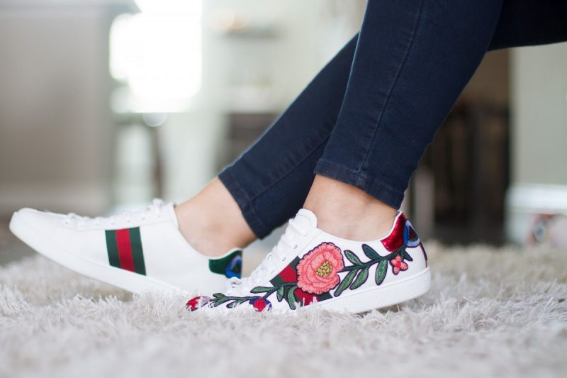 Gucci New Ace Floral Sneakers
