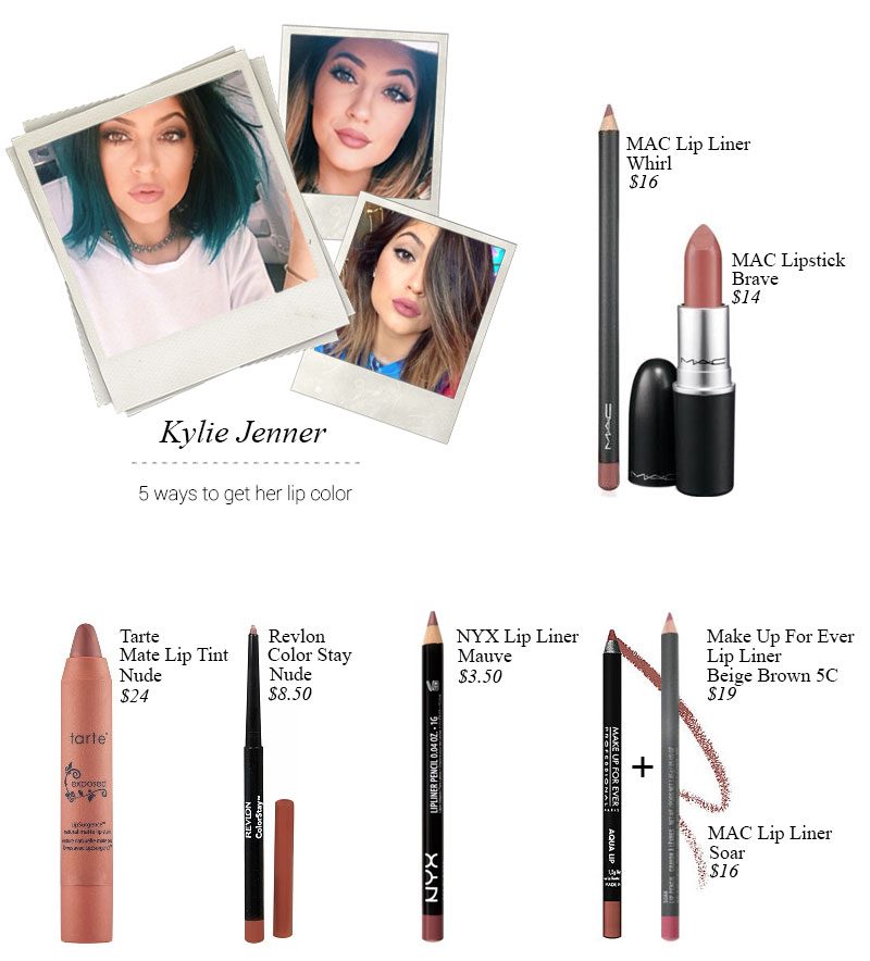 Kylie Jenner Lips, mac lipstick brave, mac lip liner whirl