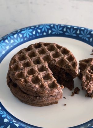 low carb chocolate protein waffle
