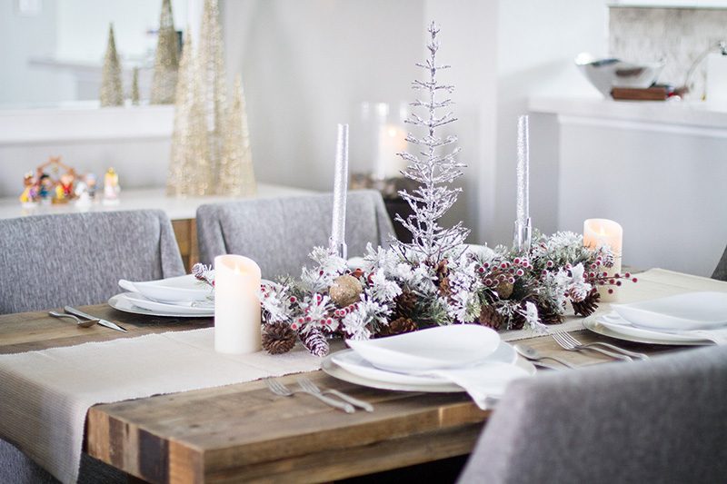 rustic christmas table decorations