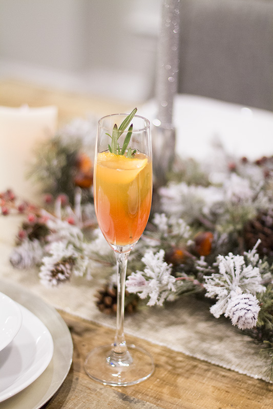 Holiday Cocktail, champagne cocktail