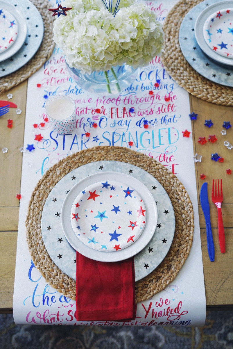 4th of july table setting