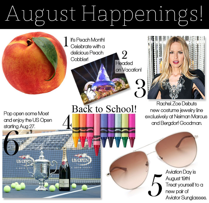 August Happenings - By Lynny