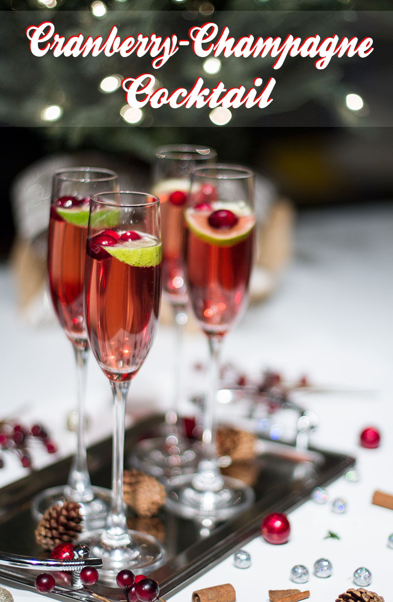 Christmas Cocktails: Cranberry Champagne Cocktail