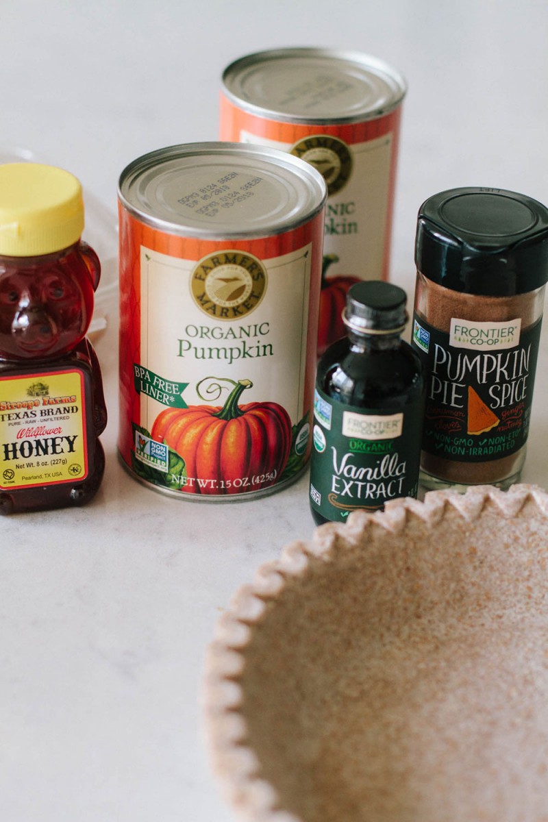 Clean Eating Pumpkin Pie Ingredients