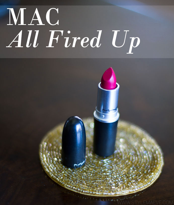 Mac All Fired Up Lipstick Swatch