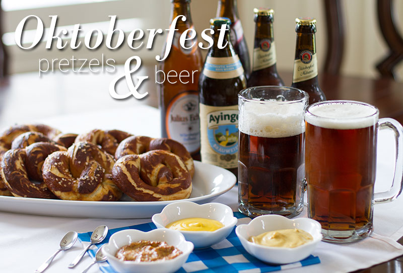 Oktoberfest Beer and Pretzels