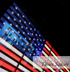 US Flag in Times Square