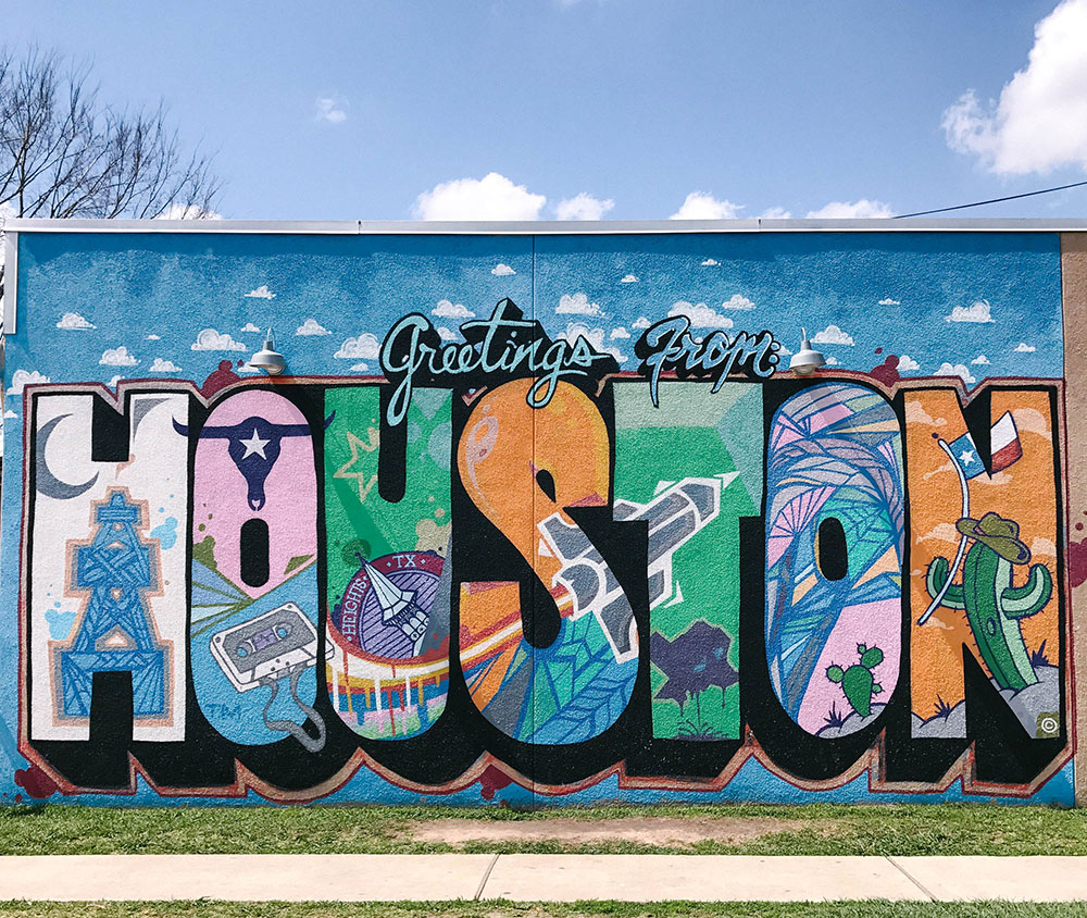 greetings from houston mural