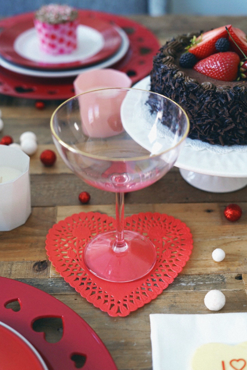 Heart Shaped Doilie Coasters